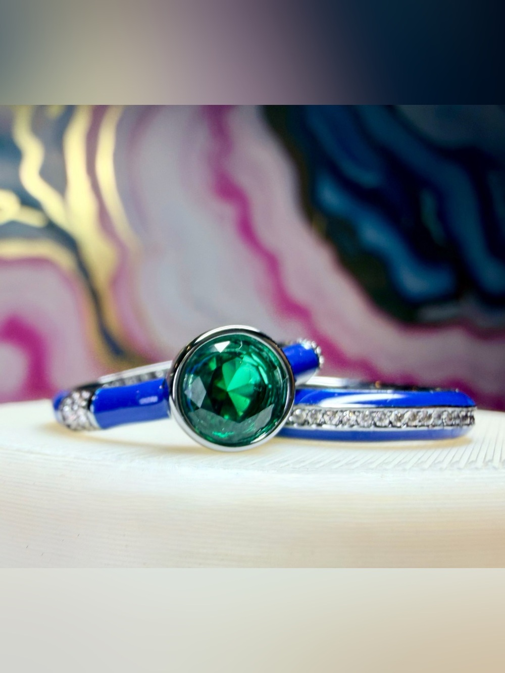 Bomb Party Enamel Ring - “She’s Blessed” Size 5, RG41674